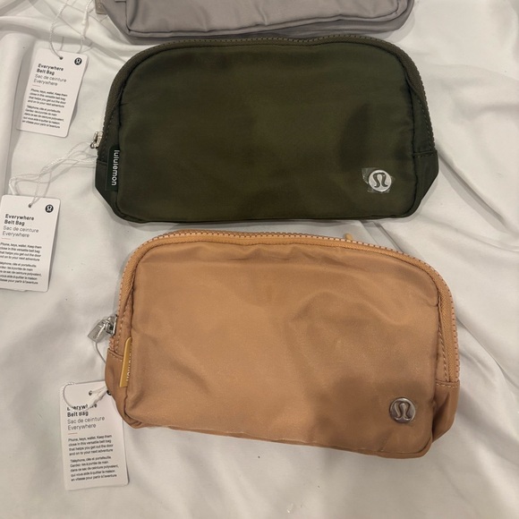 3 bundle Neutral autumn set lululemon athletica Gray, Green, and Tan Belt Bags - Picture 3 of 3